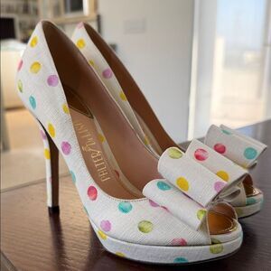 Palter Deliso retro pinup vintage Barbie Polka Dot Heels 37